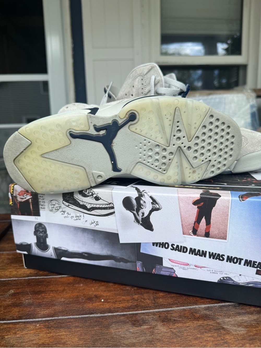 Air Jordan 6 Retro “Georgetown” Gray Suede Sneakers - Picture 2 of 6